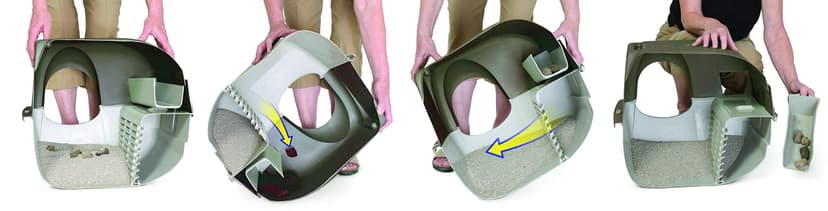 Omega Paw Elite Self Cleaning Roll 'n Clean Litter Box, Midnight Black, Large (EL-RA20-1) - 6