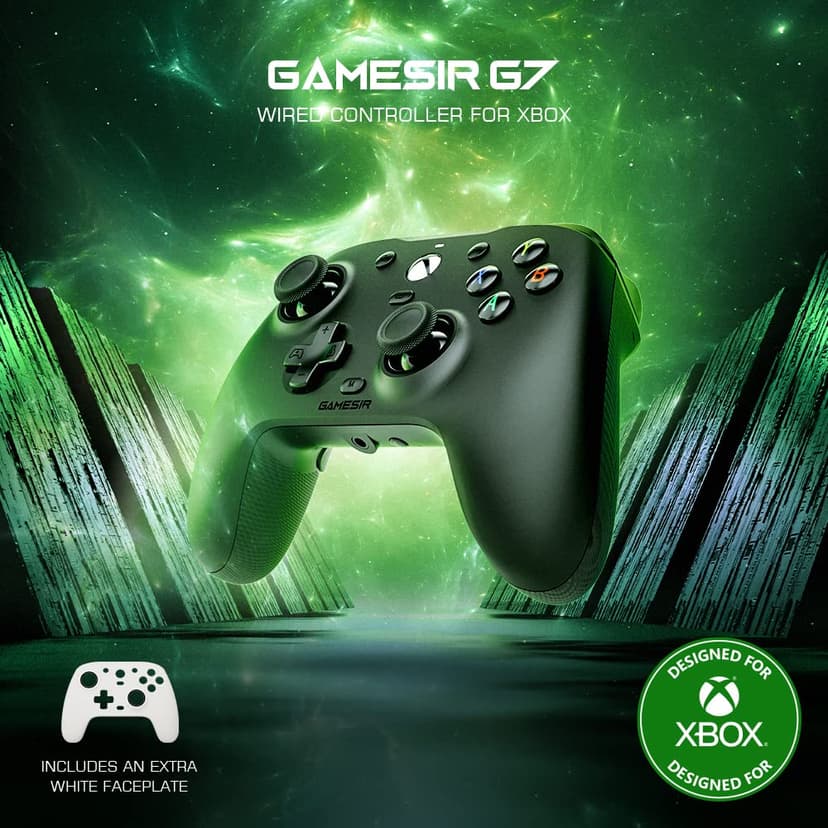GameSir G7 Wired Controller for Xbox Series X|S, Xbox One and Windows 10/11 - PC Gaming Gamepad with 3.5mm Audio Jack (2 Swappable Faceplates) - 3
