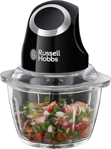 Russell Hobbs Electric Mini Chopper, 500 ml, Black (Food Processor, Universal Chopper for Vegetables, Fruits and Meat)
