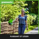Greenworks 48V (24V x 2) Cordless Brushcutter with Grass Trimmer, 38cm Cutting Width, Bike Handle, 5.95kg Easy to use, 25cm Blade, Two of 24V 4Ah Batteries & Charger, 3 Year Guarantee - 6