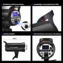 Godox SK400II-V 400W Professionale Flash de Studio 5600 ± 200 K 2.4G Système X sans Fil avec Lampe de modélisation LED 40 Niveaux de Flash pour la Photographie de Studio, la Photographie publicitaire - 8