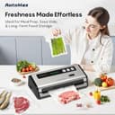 FRESKO Automatic Vacuum Sealer Machine, 140 Watt Food Vacuum Sealer with Double Heat Seal, Built-in Cutter & Bag Storage, Includes 10 pcs Pre-cut Bags and 1 Roll Bag(V6) - 8