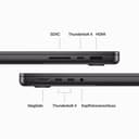Apple 2023 MacBook Pro Laptop M3 Pro Chip mit 12‑Core CPU, 18‑Core GPU: 14,2" Liquid Retina XDR Display, 18 GB gemeinsamer Arbeitsspeicher, 1 TB SSD Speicher. Funktioniert mit iPhone, Space Schwarz - 5