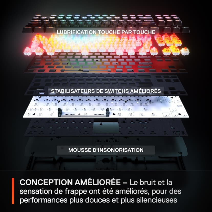 SteelSeries Apex Pro TKL Gen 3 - Clavier Gaming-HyperMagnetic - OmniPoint 3.0 - Actionnement Ajustable - Déclenchement Rapide-Préréglages prêts à Jouer - Toucher Rapide/SOCD - OLED -FR Layout AZERTY - 6