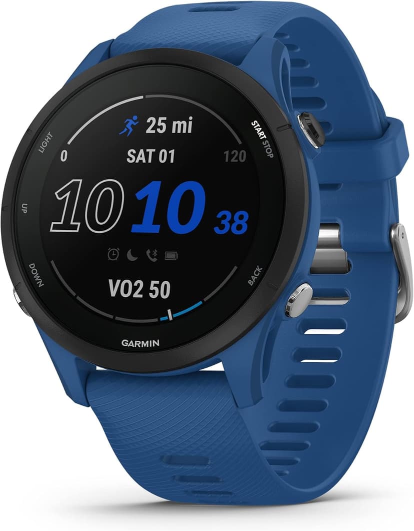 Garmin Forerunner® 255, GPS Running Smartwatch, Advanced Insights, Long-Lasting Battery, Tidal Blue - 1