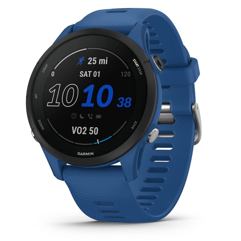 Garmin Forerunner® 255, GPS Running Smartwatch, Advanced Insights, Long-Lasting Battery, Tidal Blue - 1