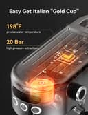 Neretva Machine a Cafe, 20 Bar Cafetière Expresso 1350W Compacte En Acier Inoxydable Avec Mousseur À Lait & Écran LED Machine à Cafe Utiliser Pour La Maison Capacité 1,3L - Espresso/Macchiato/Latte - 2