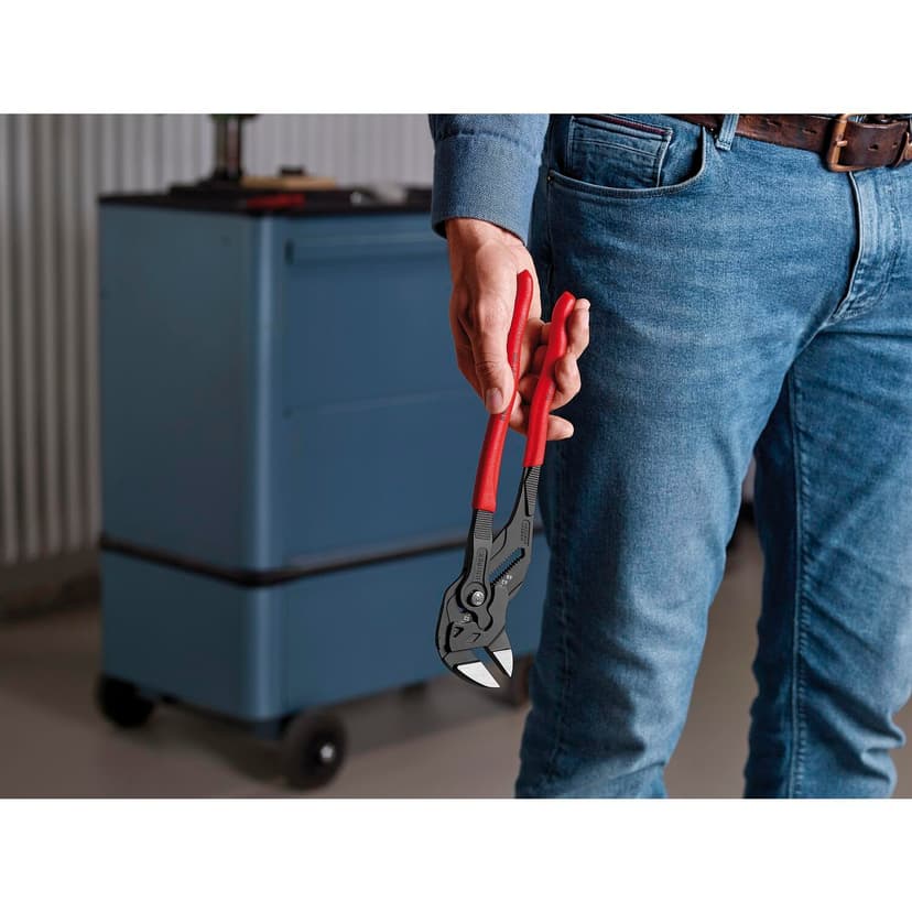 KNIPEX Pliers Wrench, Chrome-Plated, 300 mm, Grips Continuously up to 68 mm, Fine Adjustment by Button Push, Adjustable Wrench, 86 03 300 - 7