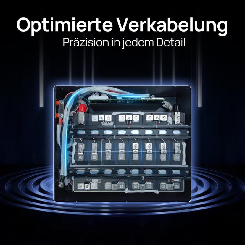 ECO-WORTHY Batterie Lithium 48V 100Ah*3 Bluetooth avec BMS 100A, LiFePO4 15,36kWh 3U pour Rack de Serveur avec Prise en Charge Can&RS485 pour système Solaire Complet, système photovoltaïque - 6
