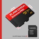 SANDISK Extreme PRO microSDXC 128GB, UHS-I + SD Adapter (up to 250MB/s read, 120MB/s write speed, 5K, 3K, 4K UHD, C10, V30, U3, A2) For Action Cams, Drones, Android devices, Laptops - 9