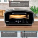 Unold Enzo 500°C Pizza Oven 68916 - Indoor and Outdoor IPX4 - Electric Neapolitan Pizza Maker - Up To 12" with 33cm Rotating Pizza Stone - Adjustable Timer - Includes Pizza Peel - 2100W -240V - 5