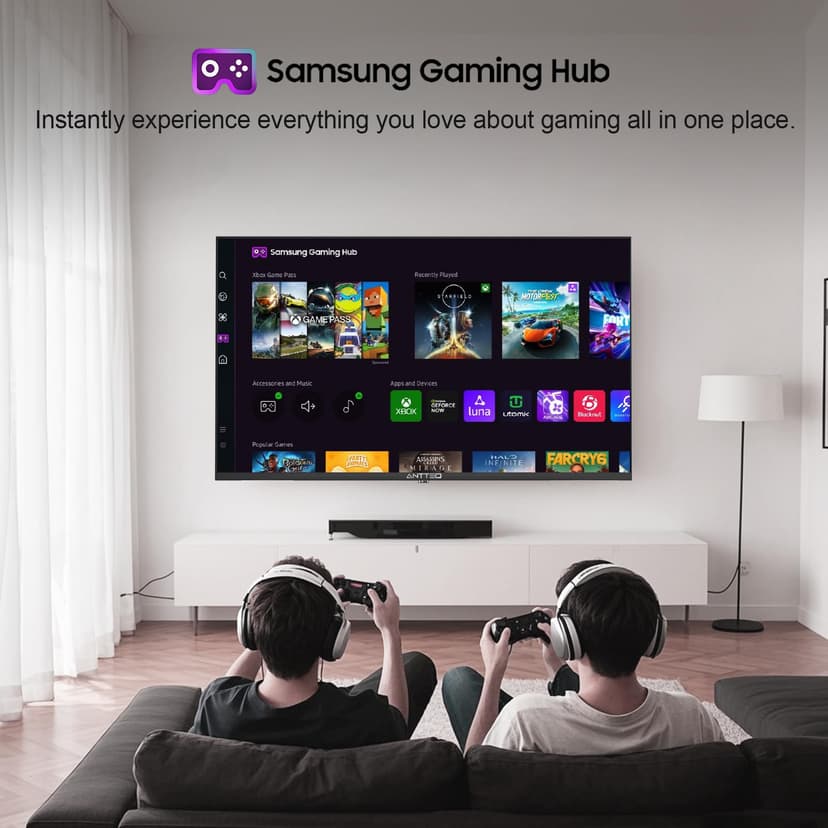 Antteq 40 inch Smart TV, FHD QLED TV Central Stand Design Tizen OS Television with AppleTV+ Netflix Freeview Gaming Hub, MEMC HDR10 Ideal Large Screen for Living Room, Made in the UK - 5