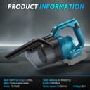 Cordless Handheld Vacuum Cleaner Compatible with Makita Battery 18V 16KPa, 4-in-1 Multi-Function Vacuum Cleaner, Floor Nozzle, 0.7L Dust Container, for Home and Car, Pet Hair (No - 2