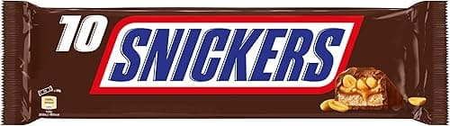 Snickers Caramel, Nougat, Peanuts & Milk Chocolate Snack Bars Multipack 10x50g