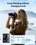 Lexar Silver Pro Carte SD 2x64Go, Carte mémoire SD UHS-II, V60, U3, C10, Jusqu'à 280Mo/s en Lecture, 130Mo/s en écriture, Carte SDXC pour DSLR/caméra/Photographe/vidéaste/passionné(LSDSIPR064G-B2NAA) - 4