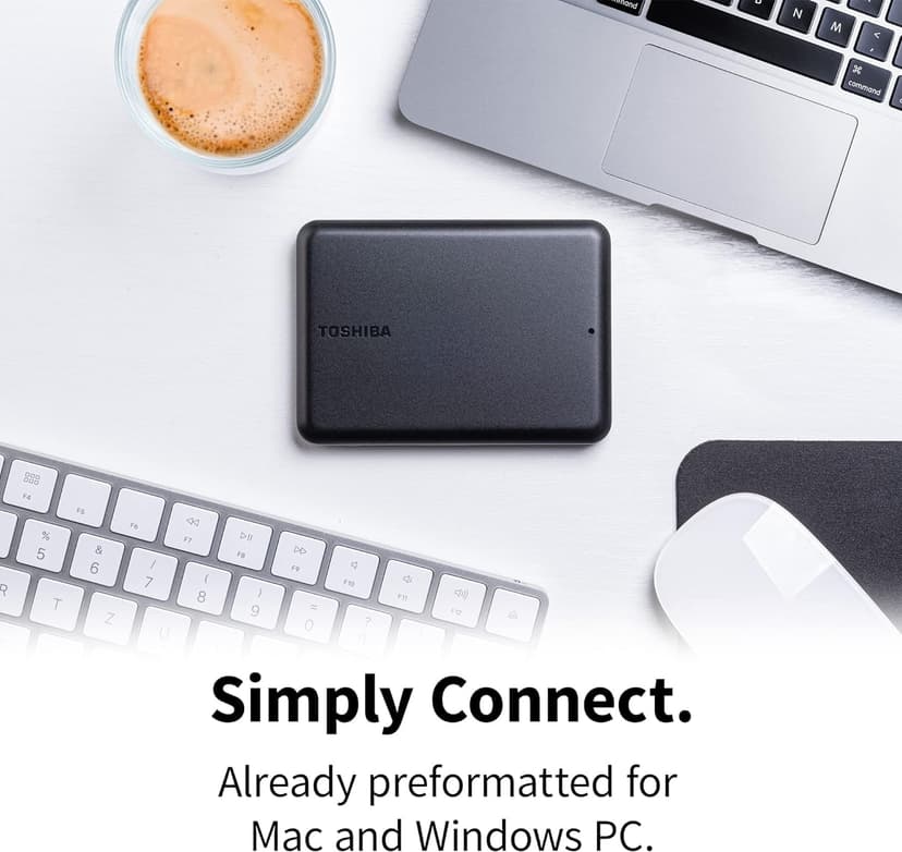 Toshiba Canvio Partner 2TB Portable 2.5’’ External Hard Drive, USB 3.2, Mac & Windows compatible. (HDTB520EK3AB) - 2