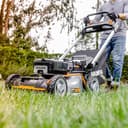 WORX Nitro WG761E 80V Cordless Brushless Lawnmower, Up to 1000 m² on a Load Diameter 51 cm, 70 L Bag, Mulching, 7 Cutting Positions, Comes with 4 Batt 20V 4Ah, Fast Charger - 3