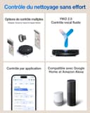 ECOVACS T50 Omni GEN2 Aspirateur Robot avec Station, Puissance 21000Pa, Brosse latérale et serpillière Extensibles, ZeroTangle 2.0, AIVI 3D 2.0, Lavage à l'eau Chaude 75℃, Ultra-Mince 81 mm, Noir - 9