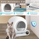 XQDKoon Automatic Cat Litter Box Self Cleaning with Odor Control, Safety Protection, APP Control, Odor Removal, 65L +9L Self Cleaning Litter Box Multiple Cats with 2 Roll Garbage Bags - 2