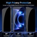 LiiLaa Privacy Screen for Xiaomi 17 Ultra, Pack of 2 Anti Spy Tempered Glass Screen Protector and 2 Pieces Camera Protection, 9H Hardness Privacy Film Scratch-Resistant Privacy Film Privacy Film - 2