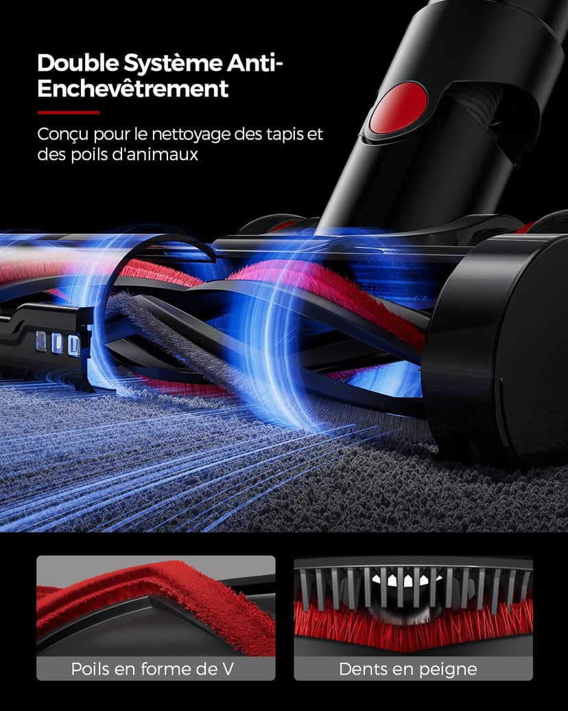 VACTechPro F02 Ultra Cordless Vacuum Cleaner, 48KPA/550W/70min Stick Vacuum with 1.5L Dustbin - 3