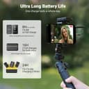 NEEWER CM28 PRO Wireless Lavalier Lapel Microphone System with Charging Case 48KHz 16 Bit Uncompressed Audio Noise Canceling 4GB Storage 9Hrs Recording Compatible with iPhone iPad Android Camera PC - 9