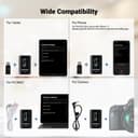 NEEWER CM28 (1 RX + 2 TX + Charging Case), Wireless Lavalier Microphone, Smart Noise Cancelling, 48KHz/16Bit 9 Hrs Uncompressed Recording, 656ft/200m Range, Lav Mic for iPhone, Android, Camera - 7