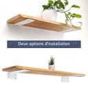 MLOQI Lot de 6 Equerre Etagere Murale, équerre Industrielle,Equerre Charge Lourde,5 mm D'épaisseur, Support Invisible étagère Murale avec Vis (Blanc 20 cm) - 4