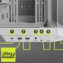 msi MAG PANO 100L PZ White - Premium Mid-Tower Gaming PC Case - Tempered Glass Side Panel - Liquid Cooling Support up to 360mm Radiator - White Color Case - 7