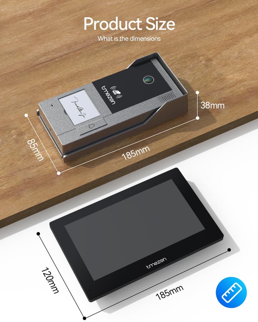 TMEZON M790, 1080P Smart 2 Wires Video Intercom, Monitor and External Doorbell with Camera, APP/RFID Unlock Card - 9
