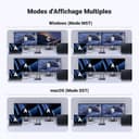 UGREEN HDMI 2.0 KVM Switch, 2 Inputs 2 Outputs, USB-C KVM Switch, 4K at 60Hz, USB 3.0 Switch, 4 USB Ports (3*USB 3.0+ USB C), 2 PC and 2 Monitor Share Mouse, Keyboard, U-Disks, Hard Disk - 7