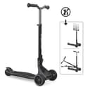 GLOBBER ULTIMUM - Kids Adult Scooter 125/90 mm Extra Wide ABEC 7 3 Wheels Height Adjustable Grey - 2