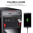MZHOU USB 3.2 GEN2 Front Panel Expansion Card, 10 Gbit/s Type-C, 4 USB Ports (5Gbps 480Mbps), HD Audio,for 5.25-Inch Optical Drive Panel Bay - 5
