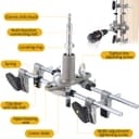 Door Lock Mortiser Kit, Lock Fitting Jig Maintenance Set, Door Lock Hole Opener Jig with 18mm 22mm 25mm Tungsten Steel Cutters, Woodworking Hole Saw Opener Tool for Wooden Door Lock Installation - 4