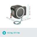 Gardena Wall-Mounted Hose Box Rollup L (White) 30 m: Versatile Watering System for Large Gardens, Swivel Hose Box, Including 30 m Gardena Hose and mounting kit (18627-20) - 7