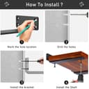 MLOQI 6pcs Shelf Carrier Shelf Bracket, White Shelf Holder of Steel Industrial Shelf Support 20cm - 6