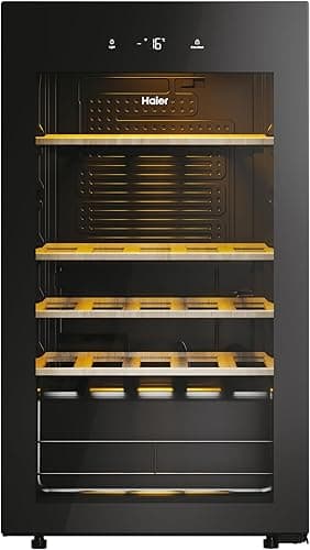 Haier Wine Bank 50 Serie 3 HWS34GGH1 Compressor wine cooler Freestanding Black 34 bottle(s)