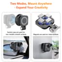 AMAZEAR 2-in-1 Quick Mount for Insta360 GO Ultra Accessories, Metal Bracket Insta 360 Magnetic and Suction Cup Adapter Holder with Super-Strong Magnets, Seamless, Compact, Lightweight, Black - 3