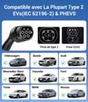 WityCharge Electric Car Charger 3.7 kW – 7 M/6-16 A Electric Car Charging Cable with Wall Mount Bag, Delayed Charger, Digital LCD, IP65, Compatible with EVs(IEC 62196-2) & PHEVS - 6