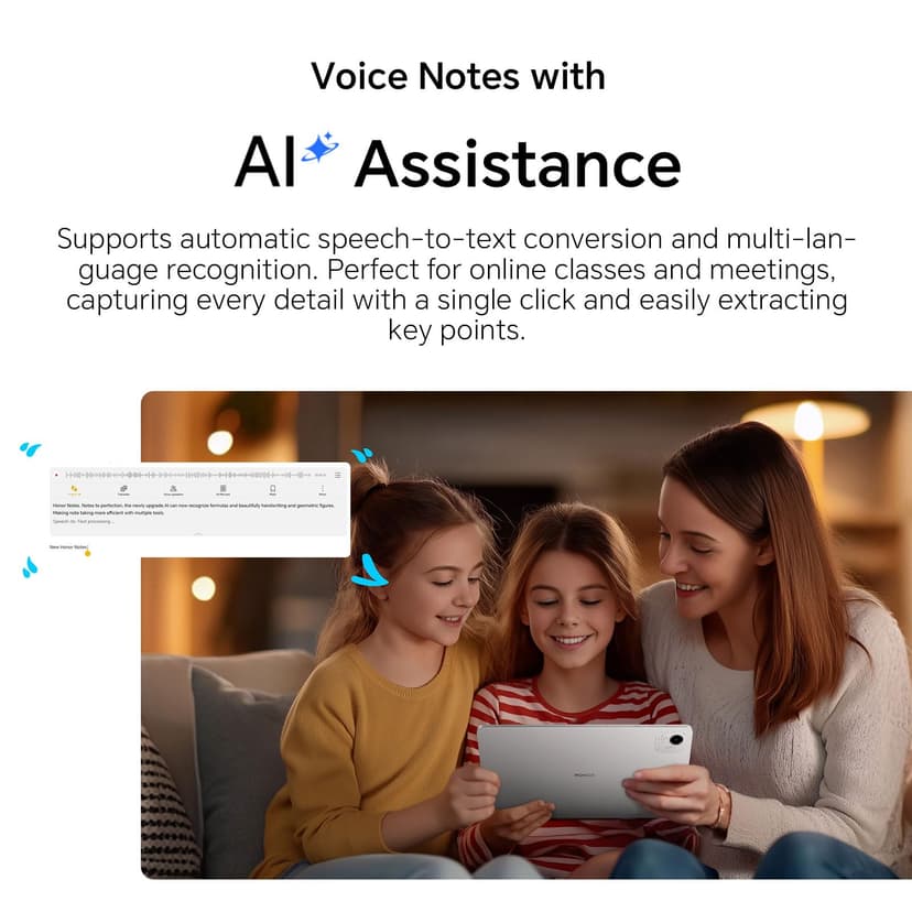 HONOR Pad X9A 6GB 128GB WiFi Tablet 8300mAh Battery, Fullview 11.5 Inch Screen and 120Hz 2.5K, Qualcomm 6nm Snapdragon 685, 4 Speakers, Metal Body, Android 15, Google Service, Grey - 7