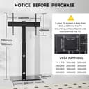 BONTEC TV Floor Stand for 30-70 Inch LED LCD OLED Flat Curved TVs, Height Adjustable Tall Swivel Standing TV Stand, Universal Freestanding Floor Standing TV Stand Base up to 40kg, Max VESA 600x400mm - 6
