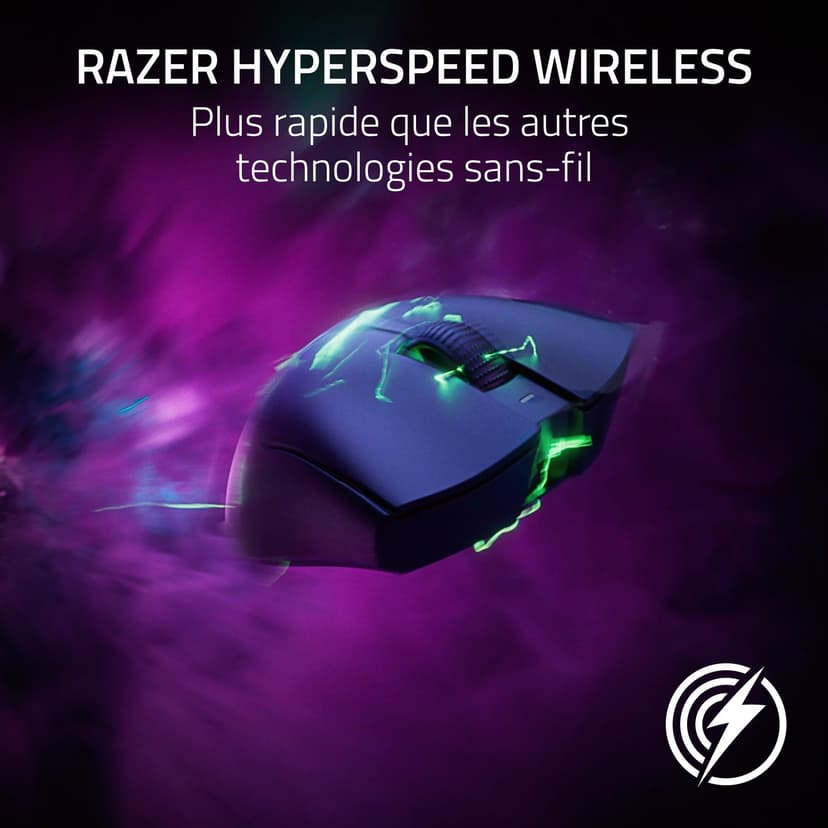 Razer DeathAdder V3 Pro - Souris Esports Ergonomique Sans Fil Légère (Design léger 63g, Capteur Optique Focus Pro 30K, Commutateurs de Souris Gen-3, Sans Fil HyperSpeed) Noir - 8