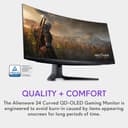 Dell ALIENWARE 34" CURVED QD-OLED Gaming Monitor - AW3423DWF, AlienFX lighting system, Response Time 0.1 ms, Anti-reflective, - 7