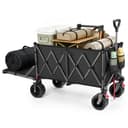 YEAUPE PRO Handcart Foldable 200-300L 150 kg, Foldable Handcart with Parking Brake, 4-Way Folding, Height Adjustable for Camping, Beach Trolley, Garden, Shopping, Black - 1