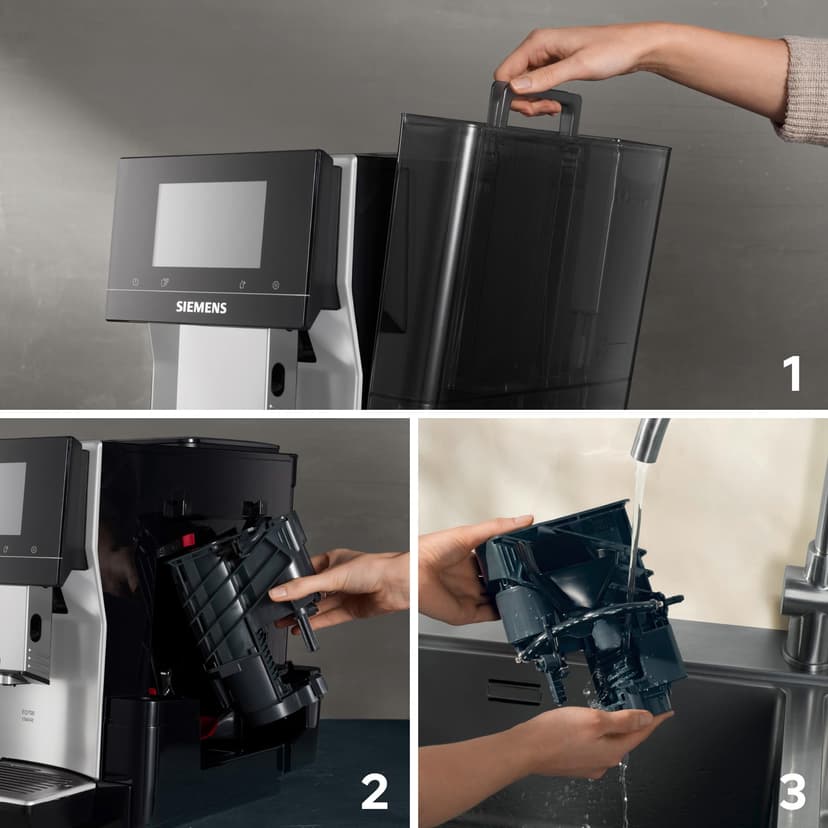 SIEMENS EQ700 classic TP715E17 Machine à café automatique avec contrôle par application, infusion à froid, écran tactile, jusqu'à 10 créations de café favorites, nettoyage automatique à la vapeur - 8
