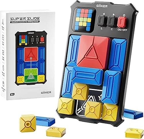 GiiKER Super Slide Puzzle Games, Original Thinking Game with Over 500 Challenges, Toys for Kids and Teenagers, Travel Games, Birthday Gifts, Road Trip Activities