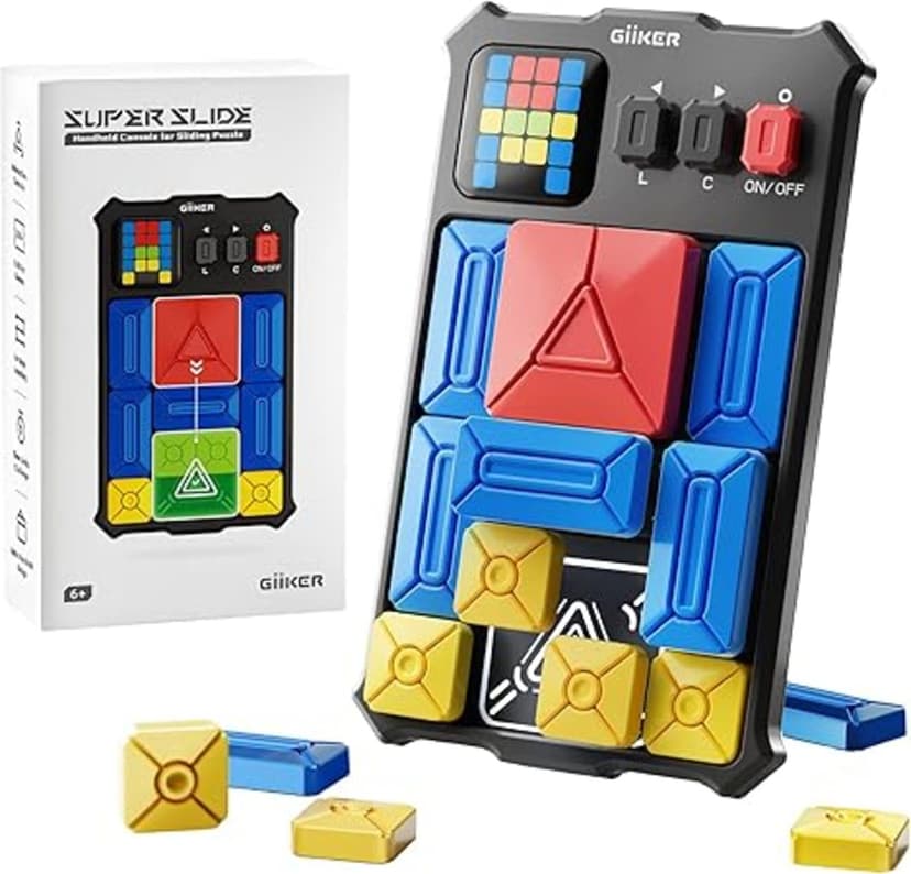 GiiKER Super Slide Puzzle Games, Original Thinking Game with Over 500 Challenges, Toys for Kids and Teenagers, Travel Games, Birthday Gifts, Road Trip Activities - 1