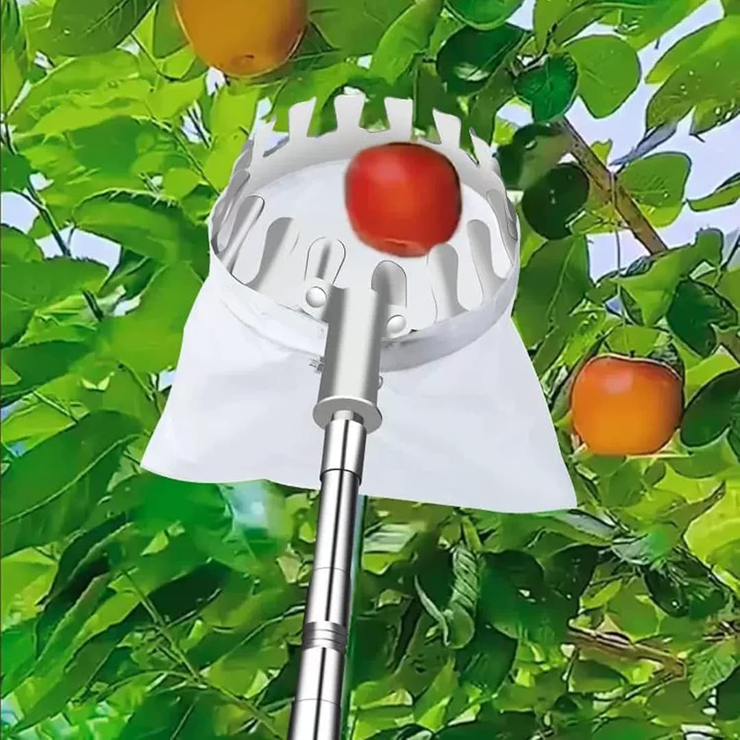 LekLai Fruit Picker,Telesfruit Picking Tool with Non-Slip Handle Fruit Catcher Basket Cherry Pickers for, Orange/B/4M/13Ft