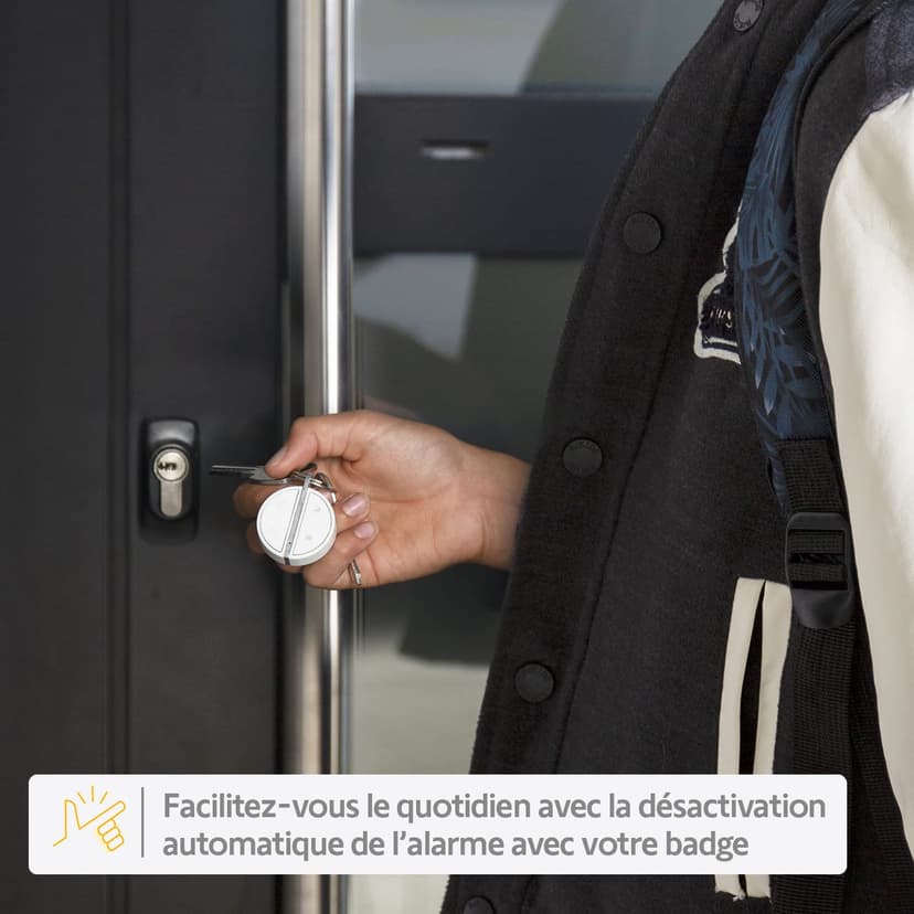 Somfy 1875280 - Home Alarm Essential - Wifi Connected Wireless Home Alarm System - 3 IntelliTAG - 1 Motion Detector - 2 Remote Control Badges - Compatible with Alexa, Google Assistant and TaHoma - 4