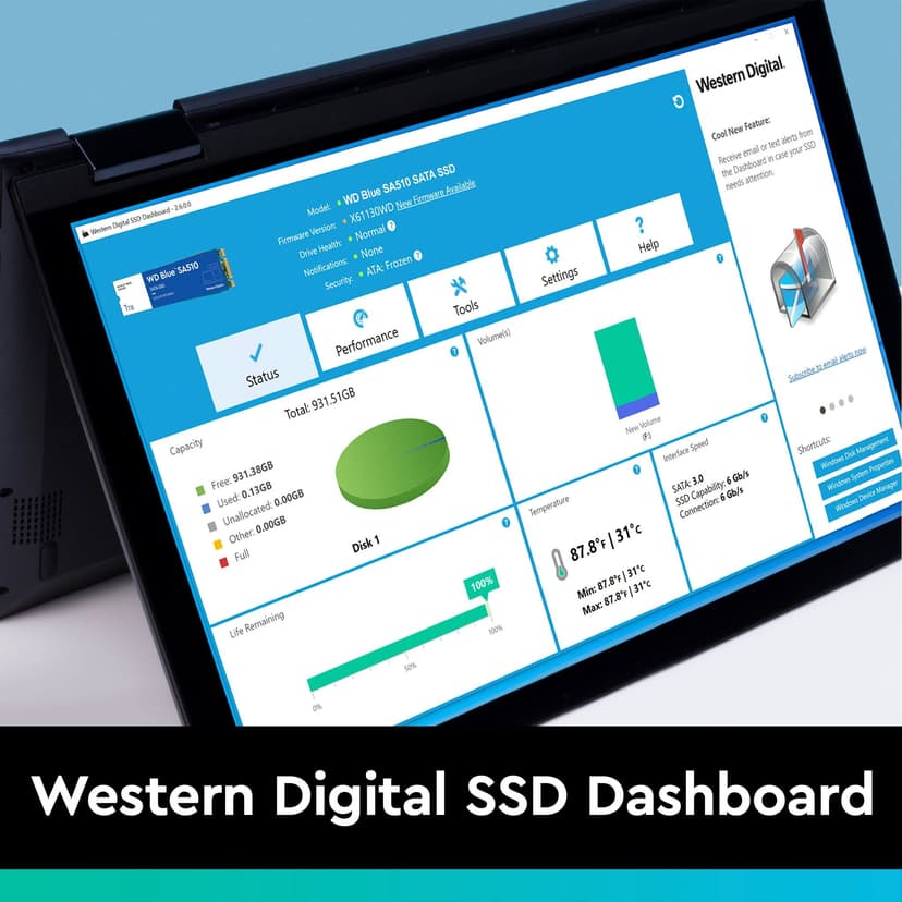 WD Blue SA510 2 To, SATA SSD jusqu'à 560 Mo/s, Comprend Acronis True Image for Western Digital, Clonage de dique et migration, sauvegarde souple et récupération, protection anti-rançongiciels - 6